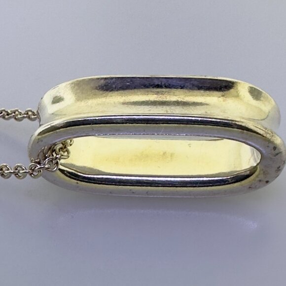 Tiffany & Co. 925 Sterling Silver 1837 Oval Loop Ring Chain Necklace 16" - Picture 3 of 10